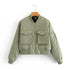 Loose Casual Long Sleeve Bomber Jacket Zip - ROUTINE FASHION
